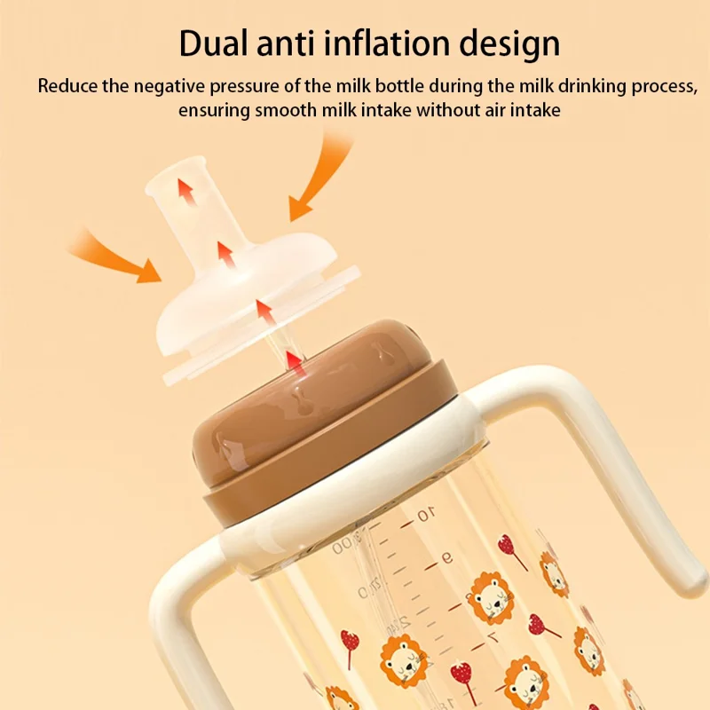 300ml Baby Bottle Temperature Control Scale Baby Feeding Silicone Teat Bottle ST (BPA-Free, NO FDA Certification) - Blue