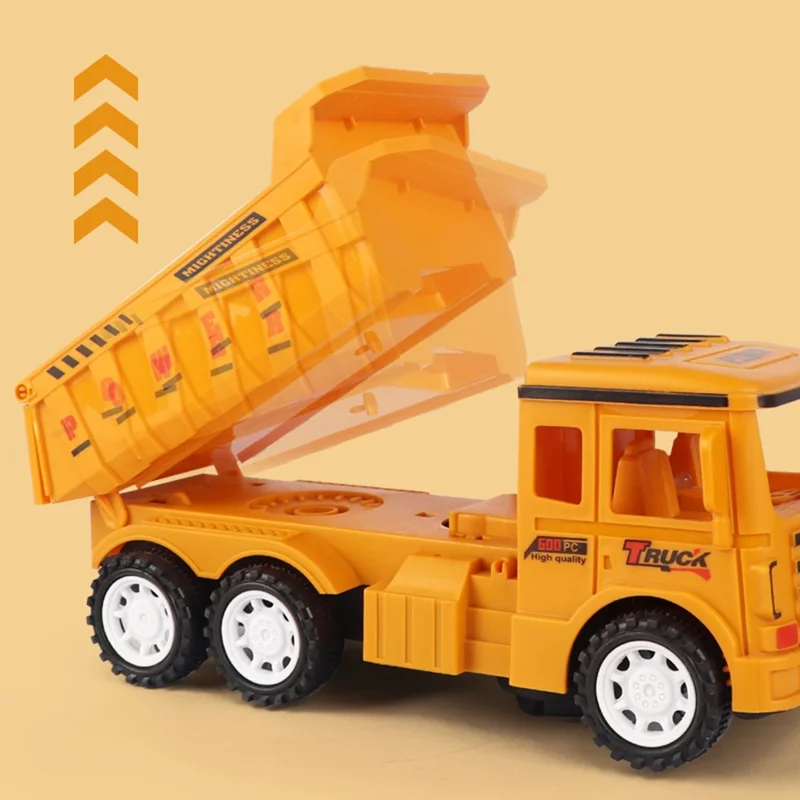 Cement Mixer Truck Toy Electric Engineering Construction Truck with Light Sound Kids Toy Gift ST - Dump Truck