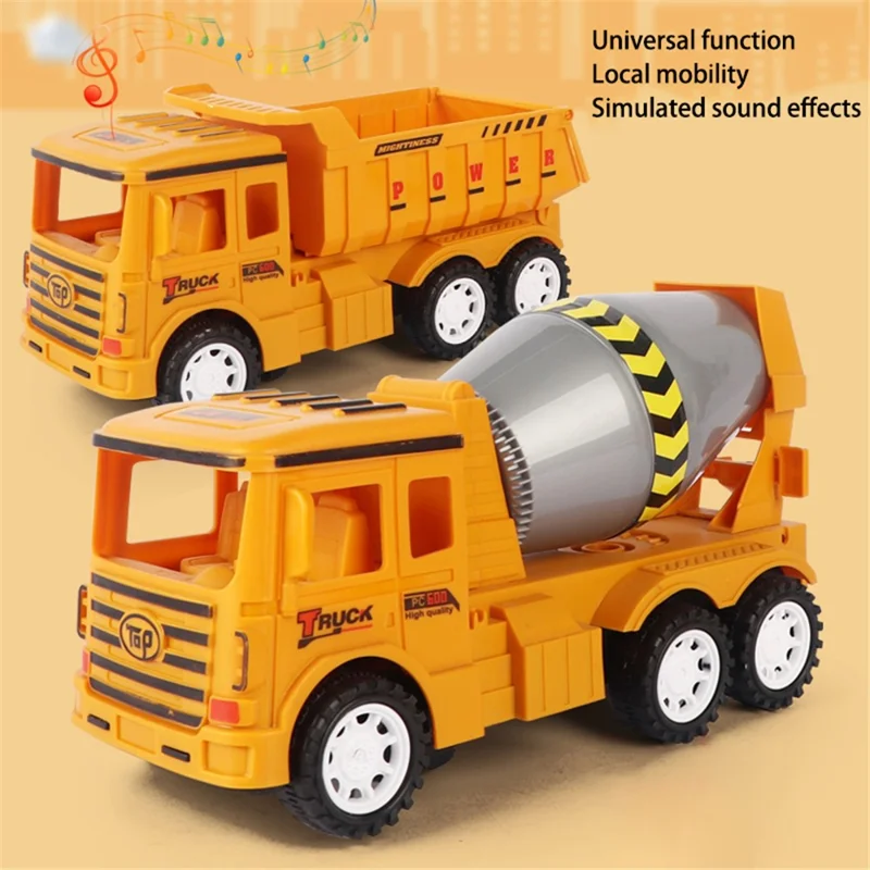 Cement Mixer Truck Toy Electric Engineering Construction Truck with Light Sound Kids Toy Gift ST - Dump Truck