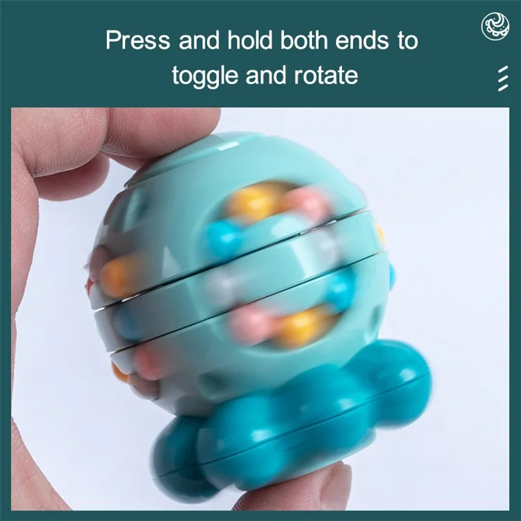 Magic Bean Puzzle Toy Octopus Rotating Magic Cube Stress Relief Educational Toys for Adults Kids, Size: S - Orange