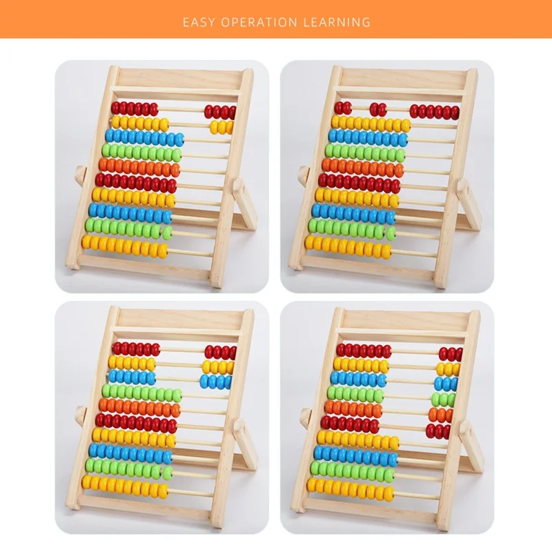 QITONGBAO Multicolor Learning Number Abacus Stand Children Educational Development Math Game Toy