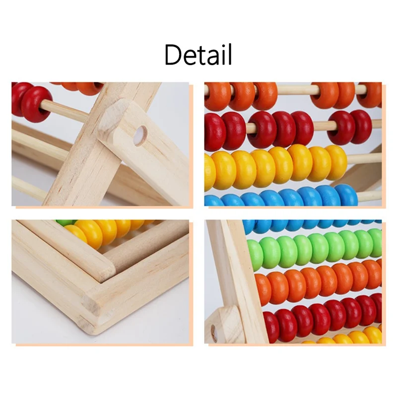 QITONGBAO Multicolor Learning Number Abacus Stand Children Educational Development Math Game Toy