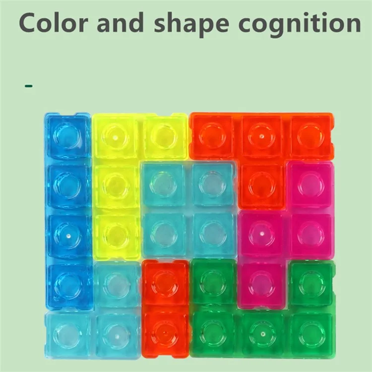 2-in-1 3D Block Puzzle Toy Logical Thinking Training Kids Educational Toy Parent-Child Desktop Game - HJ3805