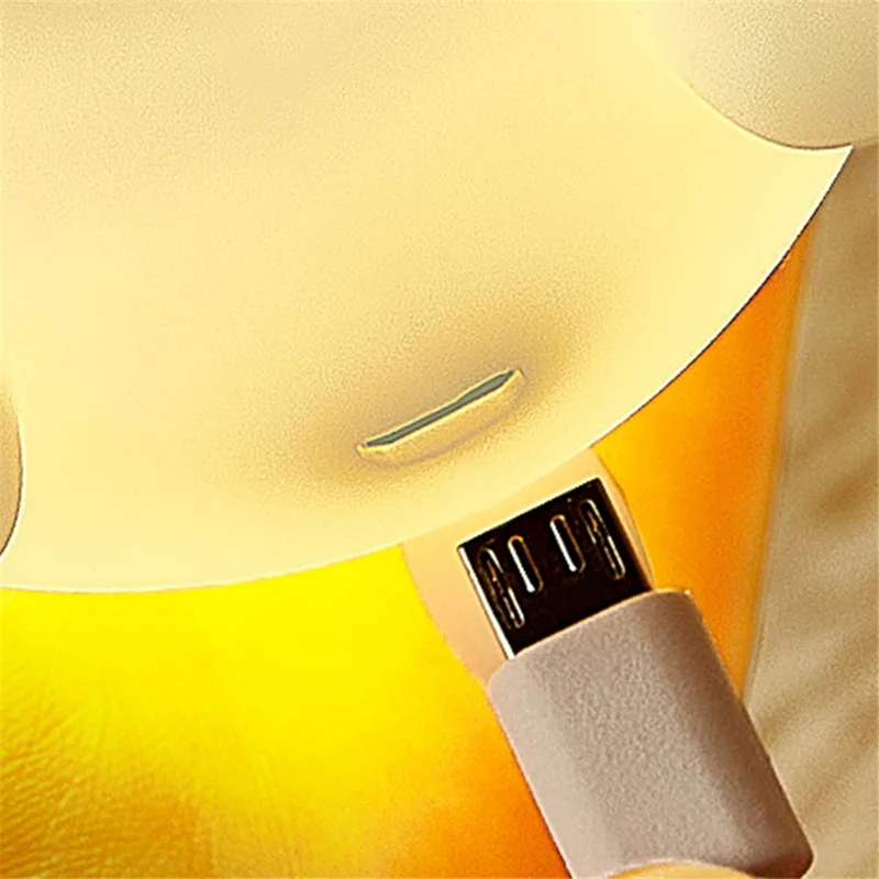 Cute Dog Touch Night Lamp Bedroom Decoration LED Light USB Charging Bedside Tap Lamp