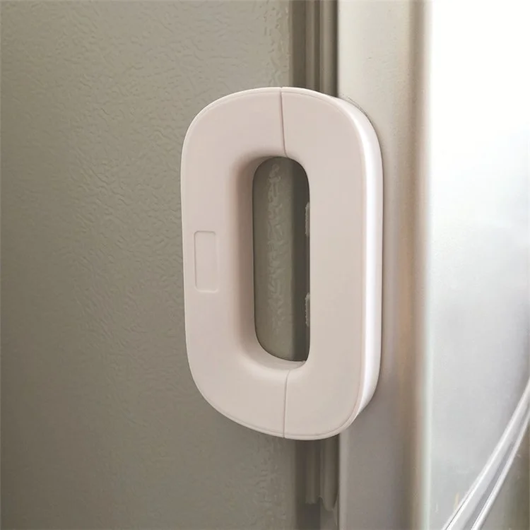 Baby Kids Safety Fridge Door Lock Buckle Self-Adhesive Home Refrigerator Door Latch - Grey