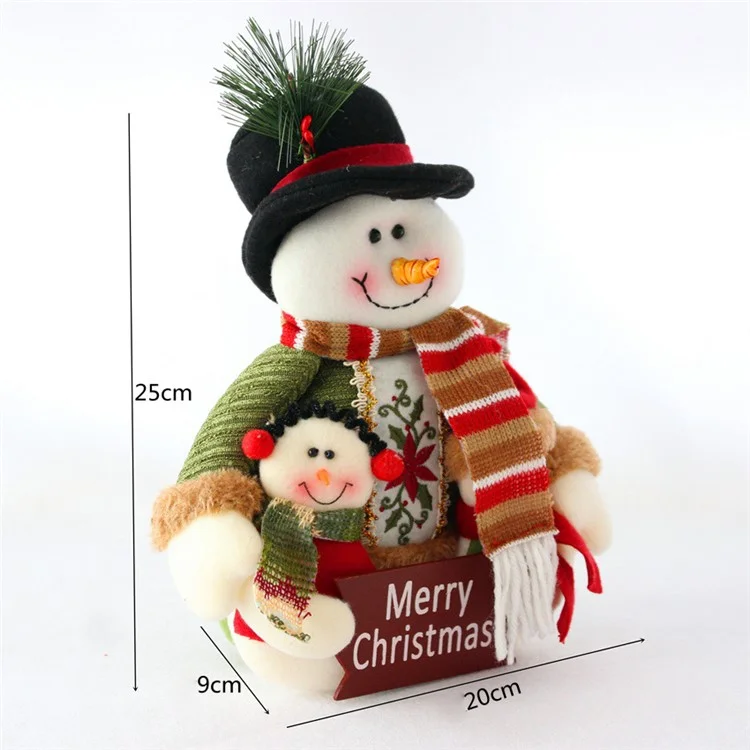 Muñeca Ornamento Navideño QY36163 de Pelusa Decoración Navideña para el Hogar Regalo - Muñeco de Nieve