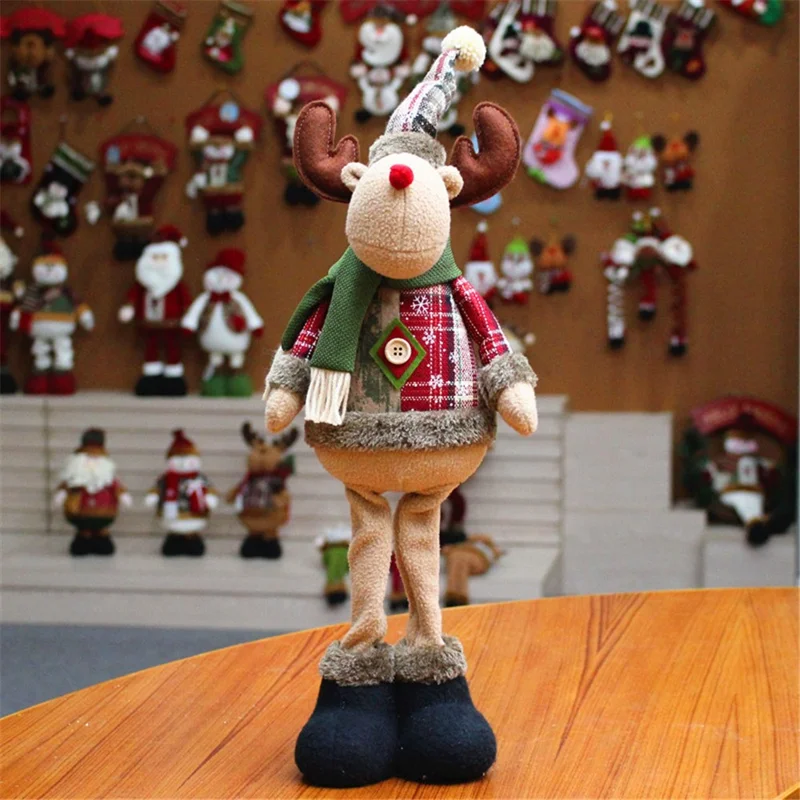 1707 Xmas Decoration Christmas Ornament Lint Doll Home Desktop Holiday Decor Gift - Elk