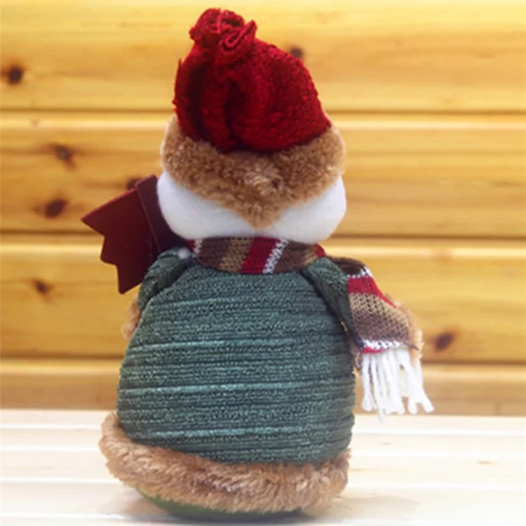 QY36169 32x13cm Home Office Desktop Christmas Ornament Lint Doll Xmas Decoration Holiday Gift - Santa Claus