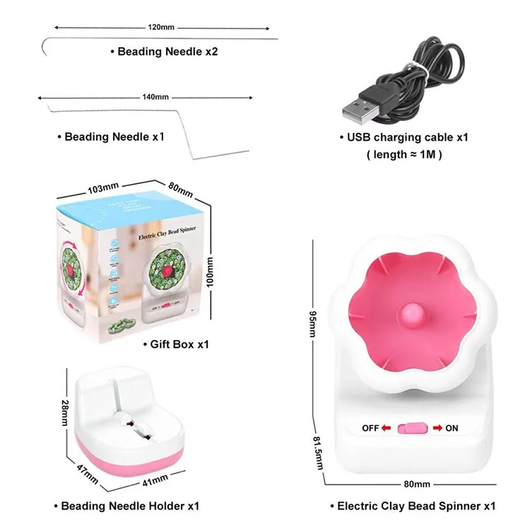 DIY Electric Bead Spinner per Bracciali Gioielli, Ciotola Automatica per Perline in Argilla