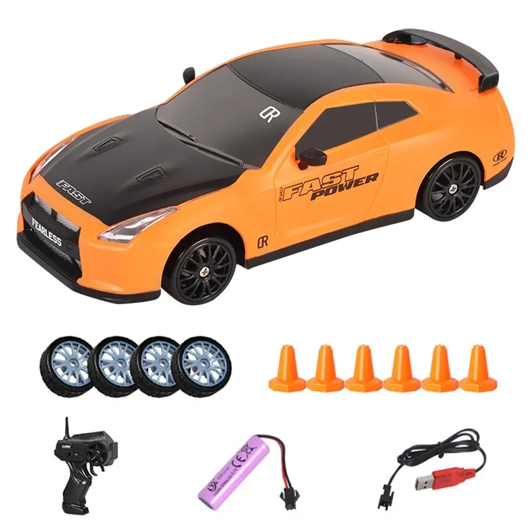 RC Drift Car 1 / 24 2.4GHz 4-Wheel Remote Control Racing On-Road Vehicle Kids Boy Toy (Classic Version) - GTR