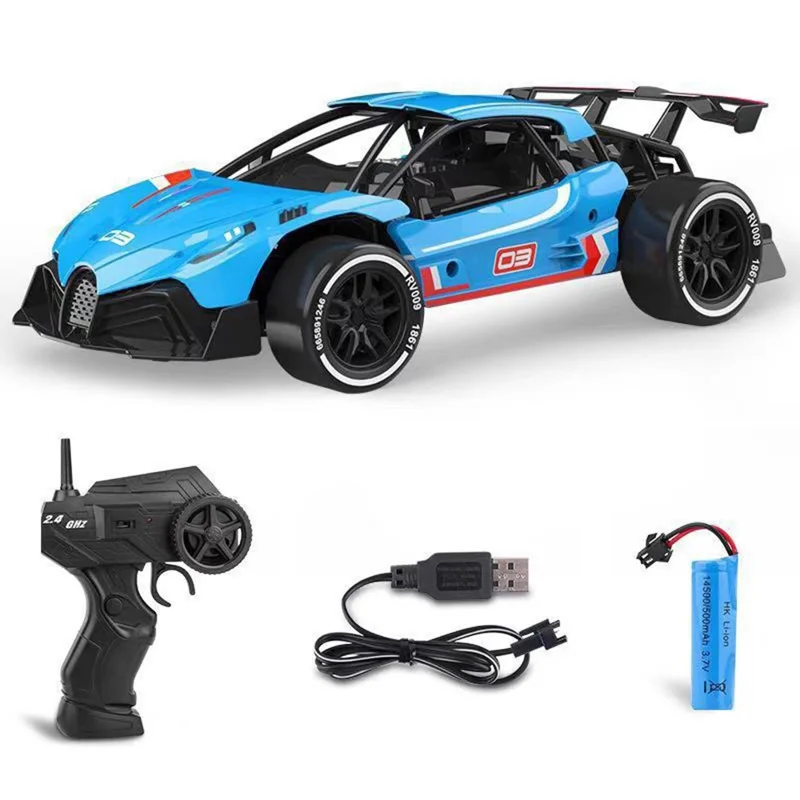 1:16 2.4G Simulation RC Car Rechargeable High Speed Remote Control Car Boys Toy - 8001 Blue