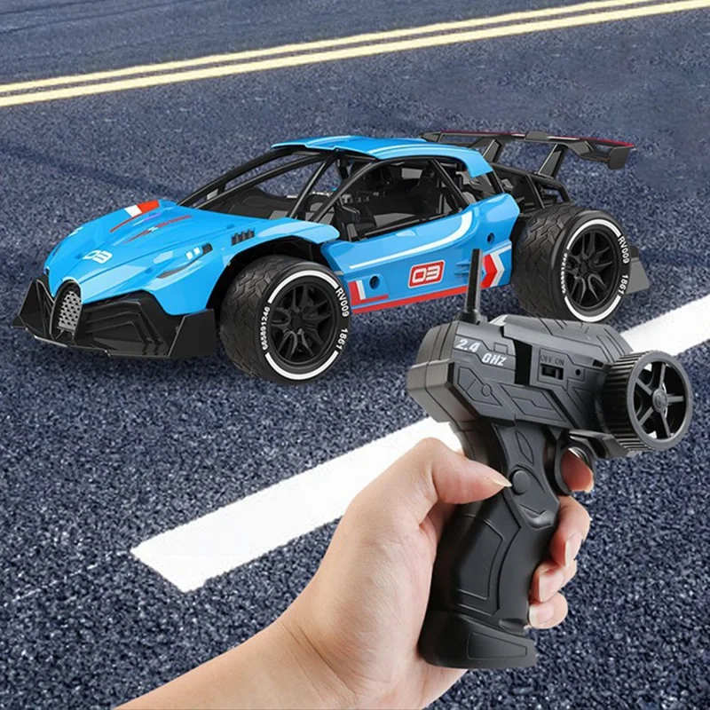 1:16 2.4G Simulation RC Car Rechargeable High Speed Remote Control Car Boys Toy - 8003 Silver