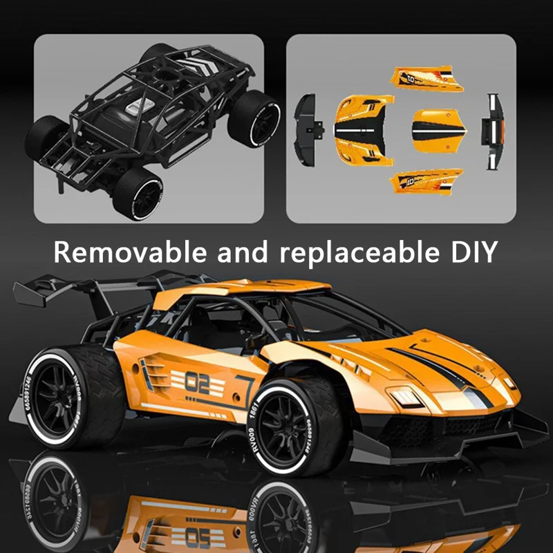 1:16 2.4G Simulation RC Car Rechargeable High Speed Remote Control Car Boys Toy - 8003 Silver