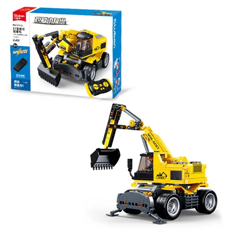 SLUBAN Remote Control Car Building Blocks Toy Kit Kid Boy Birthday Gift - B1155