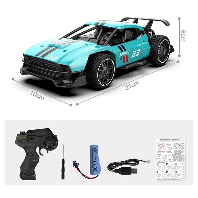 1:24 2.4G Auto da Corsa Radiocomandata Giocattolo ad Alta Velocità Drift RC Modello Veicolo - SL-3357 Blu Acqua