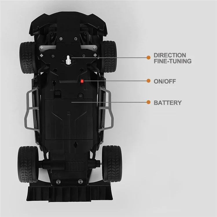 1:24 2.4G Remote Control Racing Car Toy High Speed Drift RC Vehicle Model - SL-6001 Yellow