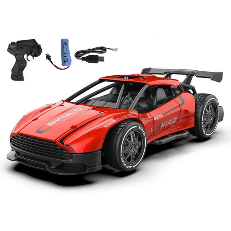 1:24 2.4G Remote Control Racing Car Toy High Speed Drift RC Vehicle Model - SL-60014 Red