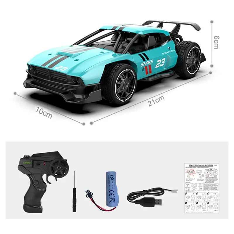 1:24 2.4G Remote Control Racing Car Toy High Speed Drift RC Vehicle Model - SL-60014 Red