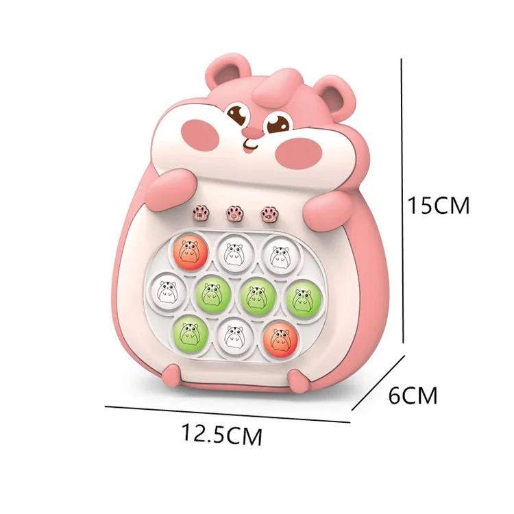HL702 Jeu de puzzle à bulles à poussée rapide Machine de jouets sensoriels Fidget pour enfants - Marron 