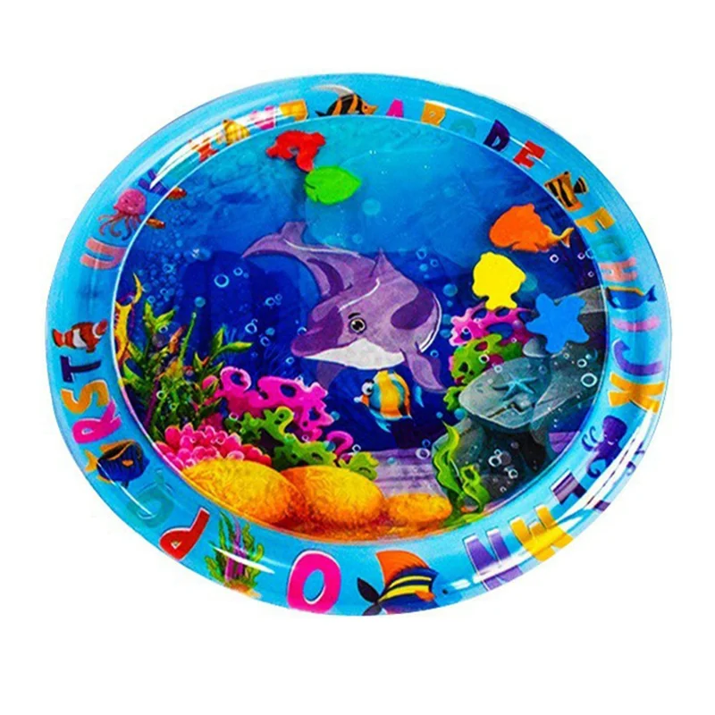 MT-0529 PVC Baby Water Pad Water Play Mat for Infants Early Development Activities - Dolphin
