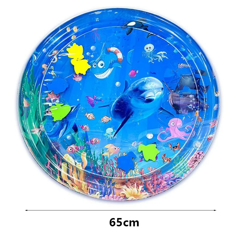 MT-0529 PVC Baby Water Pad Water Play Mat for Infants Early Development Activities - Dolphin