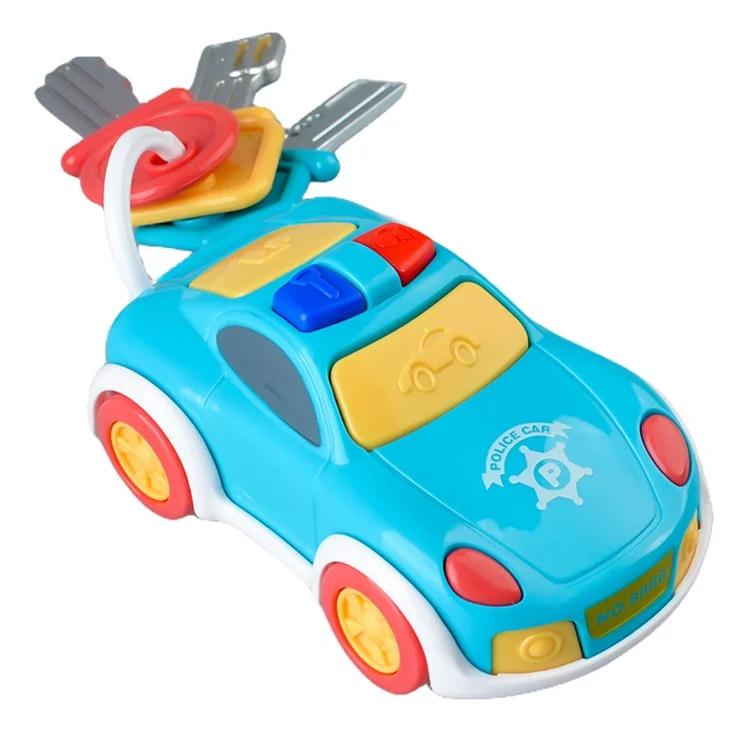 1125 Juguete de Coche de Educación Temprana para Niños con Música y Luces Efectos Divertidos Regalo para Niños y Niñas - Azul
