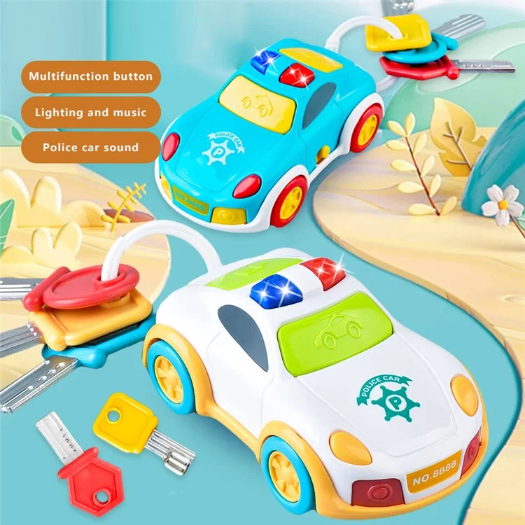 1125 Early Education Children Car Toy Music Light Effects Fun Kids Gift for Boys Girls - Blue