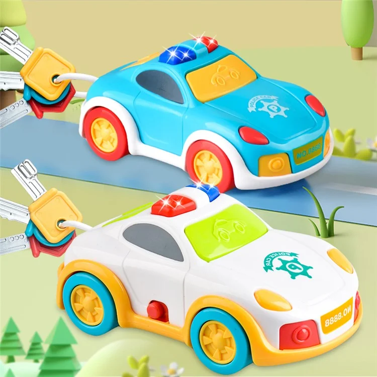 1125 Early Education Children Car Toy Music Light Effects Fun Kids Gift for Boys Girls - Blue