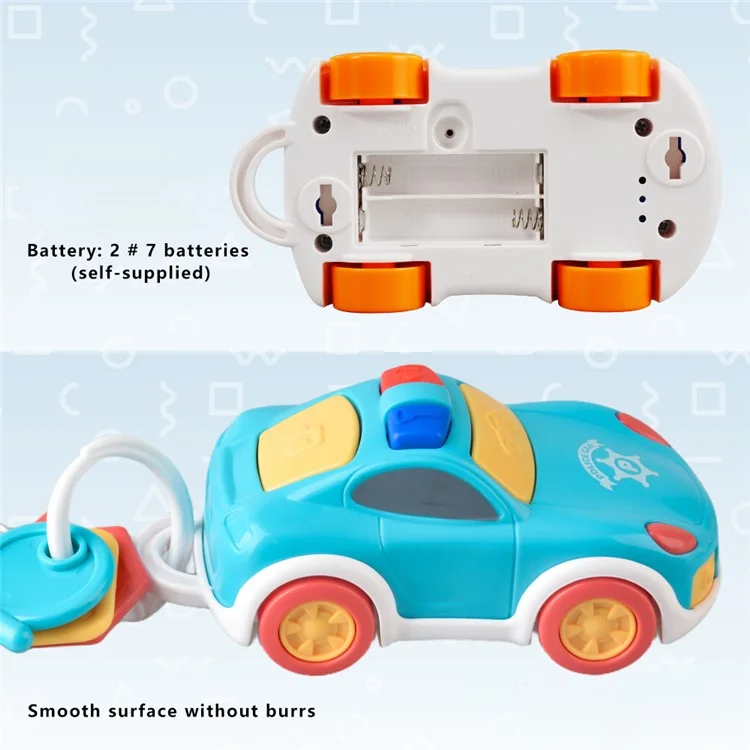 1125 Juguete de Coche de Educación Temprana para Niños con Música y Luces Efectos Divertidos Regalo para Niños y Niñas - Azul