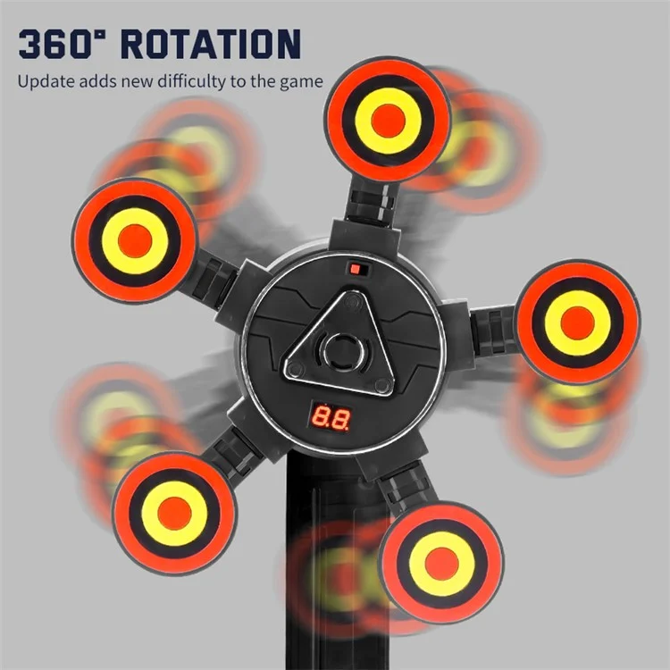 MH3585A Electric Scoring Target 360 Degree Rotating Target Toy with Sound Effect