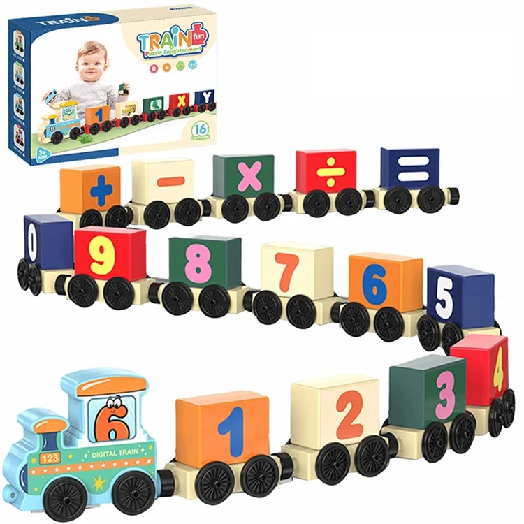 JJ924-927 Spielzeugeisenbahn-Sets mit Bausteinen DIY Vorschulisches Spielzeug für Kleinkinder Zufälliger Stil - Digitale Version