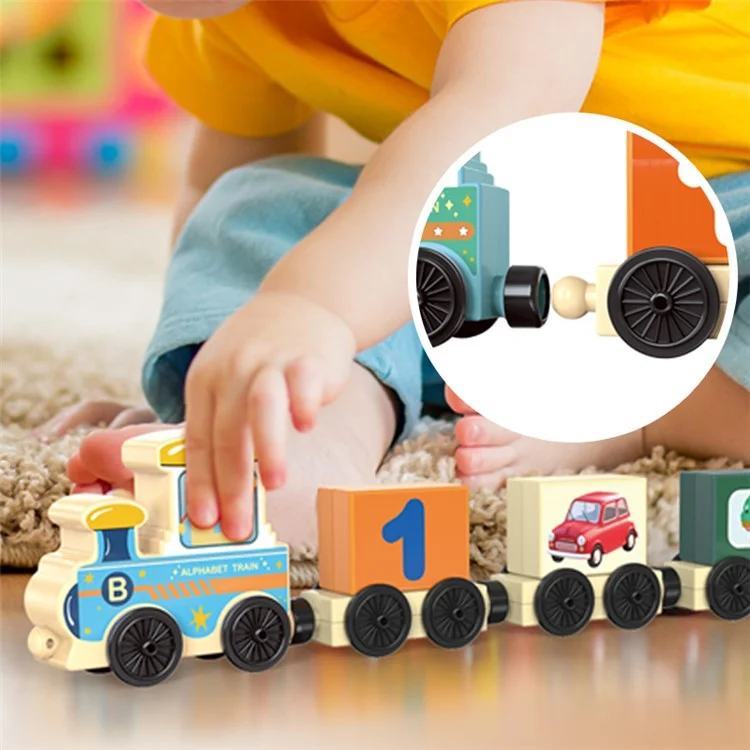 JJ924-927 Spielzeugeisenbahn-Sets mit Bausteinen DIY Vorschulisches Spielzeug für Kleinkinder Zufälliger Stil - Digitale Version