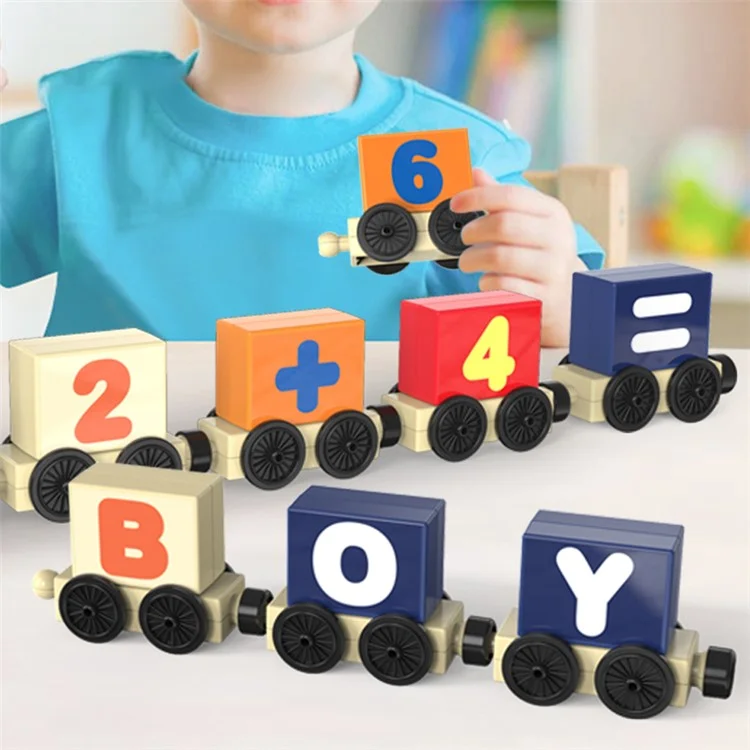 JJ924-927 Spielzeugeisenbahn-Sets mit Bausteinen DIY Vorschulisches Spielzeug für Kleinkinder Zufälliger Stil - Digitale Version
