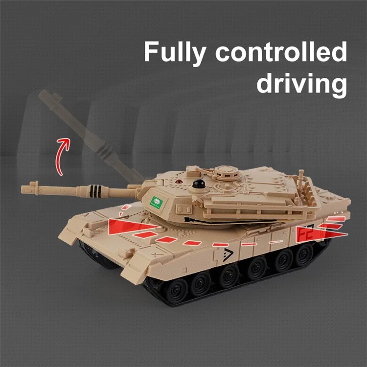 777-584 6 Canais Crianças 2.4G Controle Remoto Battle Tank Toy Simulation Model - Cinza