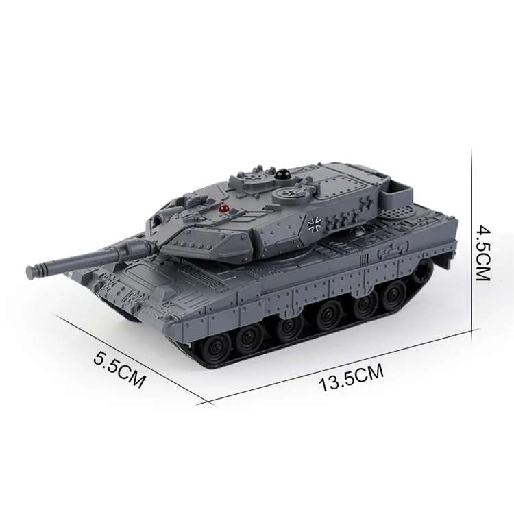 777-584 6 Canais Crianças 2.4G Controle Remoto Battle Tank Toy Simulation Model - Cinza