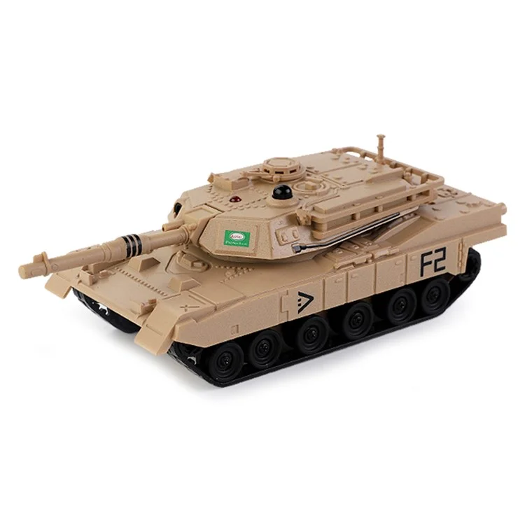777-584 6 Channels Children 2.4G Remote Control Battle Tank Toy Simulation Model - Brown