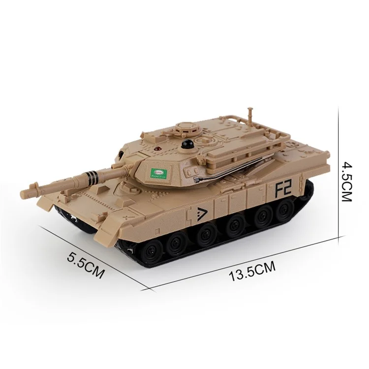 777-584 6 Channels Children 2.4G Remote Control Battle Tank Toy Simulation Model - Brown
