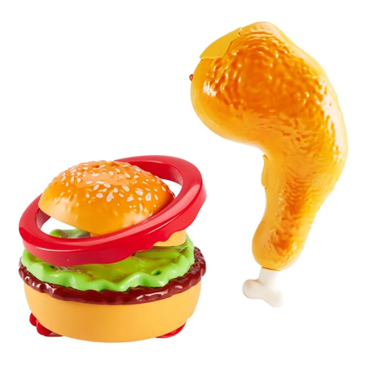 DF33218A Funny Chicken Leg Remote Control Burger Toy with Sound and Light Kids Parent Interactive Toy