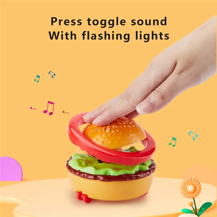 DF33218A Funny Chicken Leg Remote Control Burger Toy with Sound and Light Kids Parent Interactive Toy