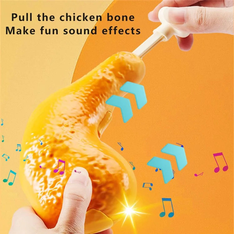 DF33218A Funny Chicken Leg Remote Control Burger Toy with Sound and Light Kids Parent Interactive Toy