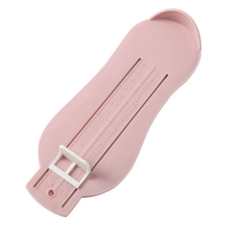 Dispositivo de medición de pies ABS Baby Foot Length Measure Tool Kids Shoes Size Measuring Gauge - Rosa