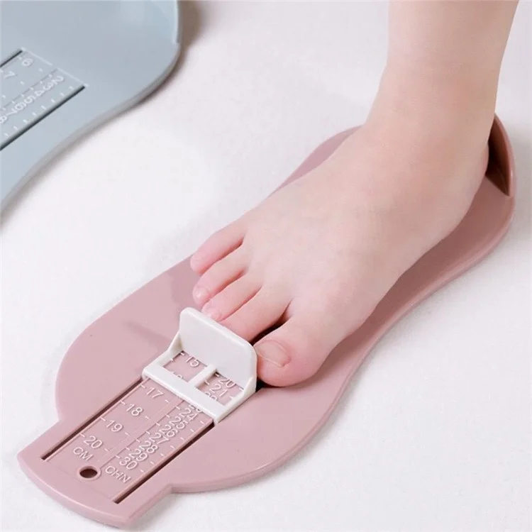 Dispositivo de medición de pies ABS Baby Foot Length Measure Tool Kids Shoes Size Measuring Gauge - Rosa