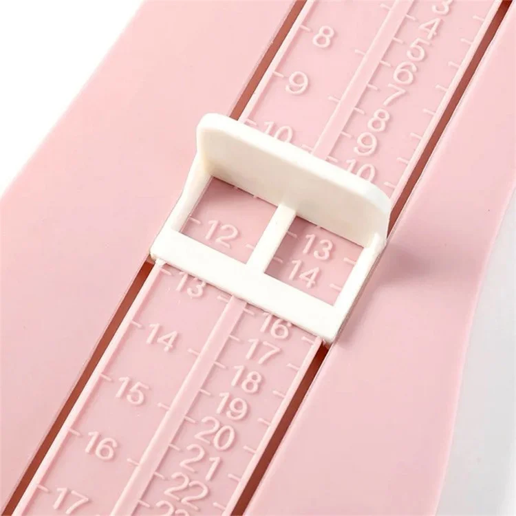 Dispositivo de medición de pies ABS Baby Foot Length Measure Tool Kids Shoes Size Measuring Gauge - Rosa