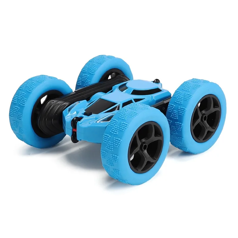 Flip Stunt Remote Control Car 7km / h High Speed RC Vehicle with LED Light Kids Toy Gift - Blue