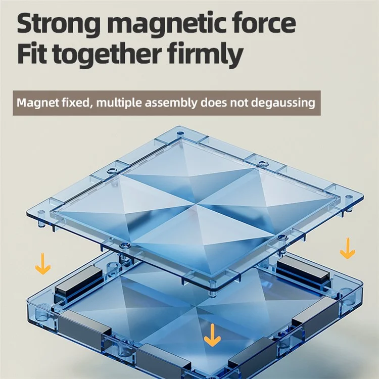 DIGE 9902 Blocos de Construção de 55 Peças / Conjunto para Crianças, Ladrilhos Magnéticos com Textura Diamante 4D Brinquedos de Quebra-cabeça