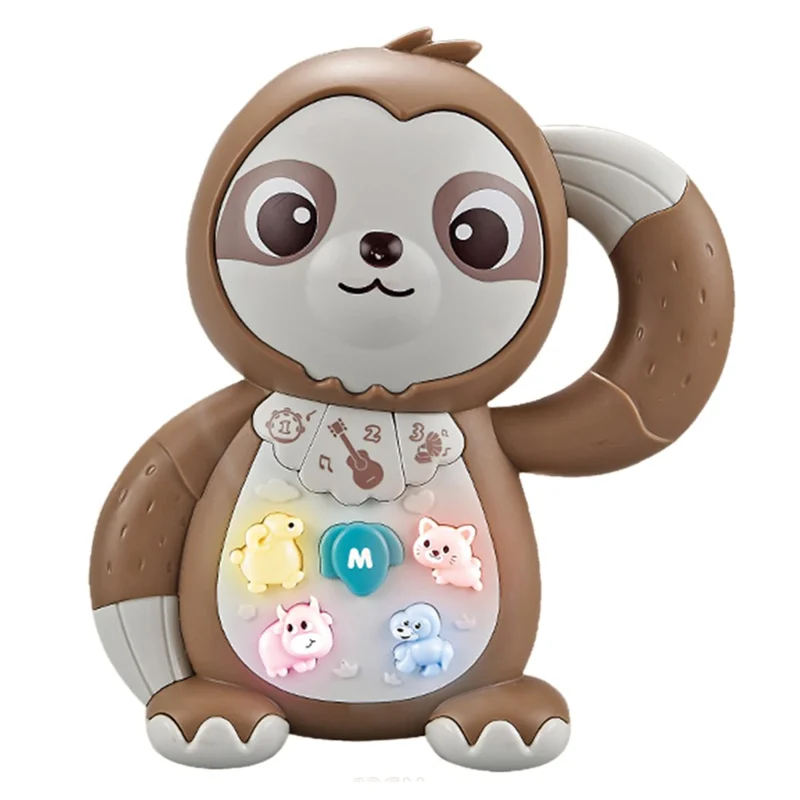 Kindermusikspielzeug Kleinkind Elektrospielzeug Geschenke für Mädchen Jungen zum Geburtstag - Faultier (zufällige Farbe)