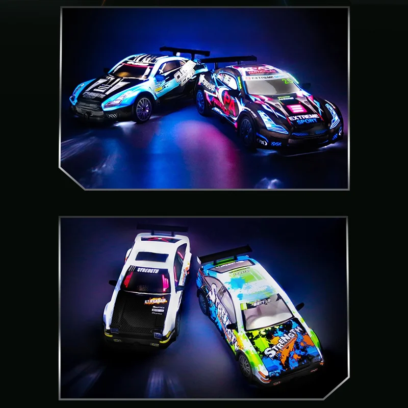 1:20 4WD Drift 2.4G Remote Control Racing Car Model with Light Children Toy - 103-1 Green
