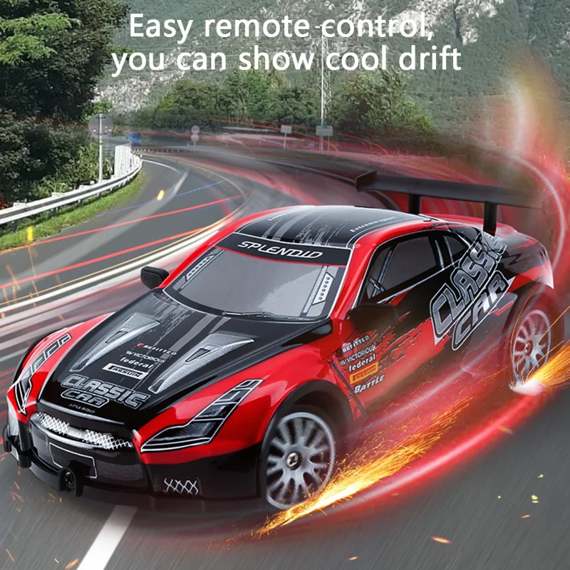 1:20 4WD Drift 2.4G Remote Control Racing Car Model with Light Children Toy - 103-1 Green