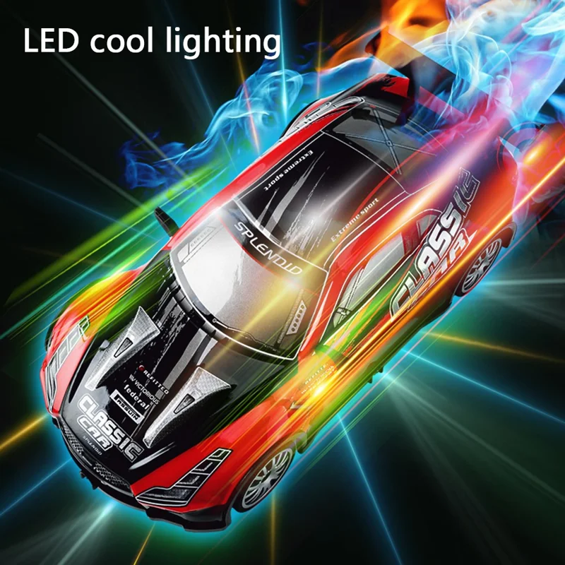 1:20 4WD Drift 2.4G Remote Control Racing Car Model with Light Children Toy - 103-1 Green