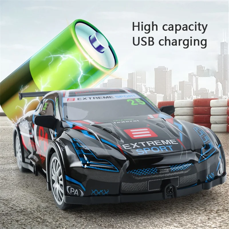 1:20 4WD Drift 2.4G Remote Control Racing Car Model with Light Children Toy - 103-1 Green